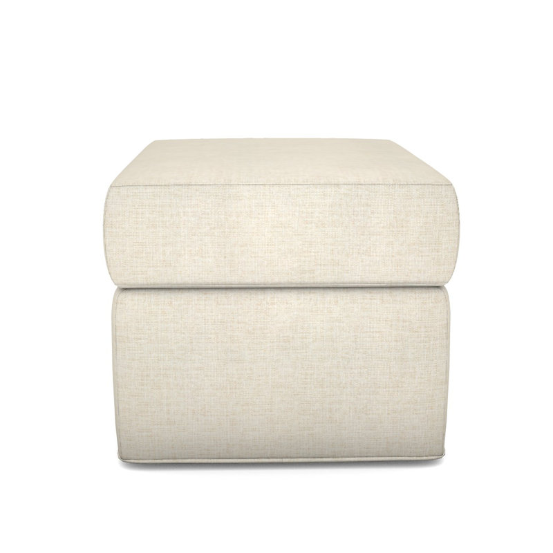 Newlin Ottoman, No, Tuck Linen