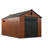 Plexalife 8×12 Large Heavy-Duty Outdoor Resin Storage Shed with Custom-Fit Solar Light Included Windows & Double Doors, Weatherproof & UV-Resistant Garden and Tool Shed with Metal Reinforcement & Ventilation, Teak Brown - by a Trusted USA Brand.-123431465
