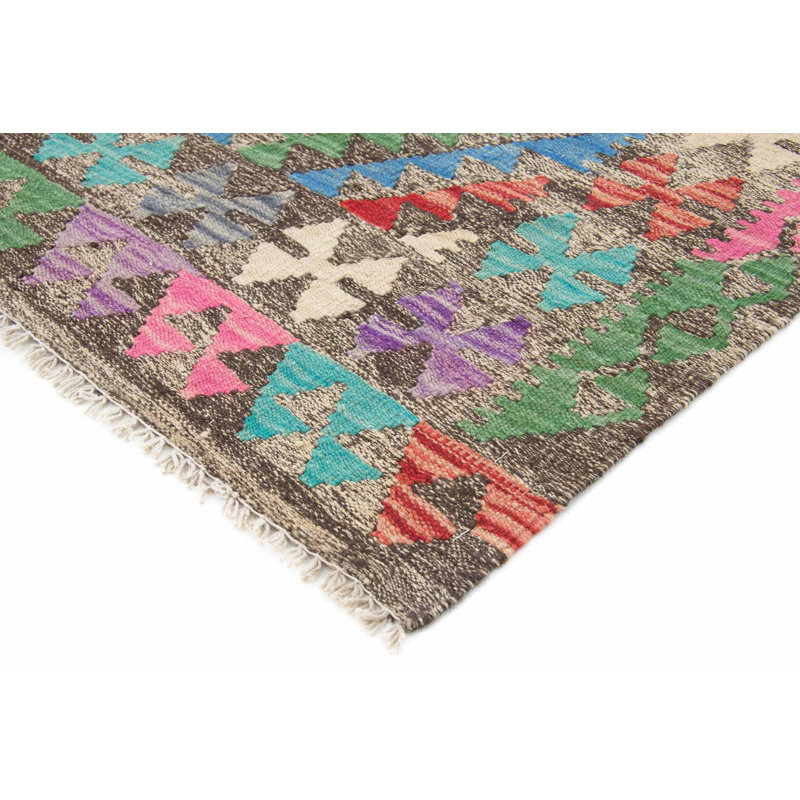 Geometric Wool Hand Woven 78cm X 116cm Area Rug
