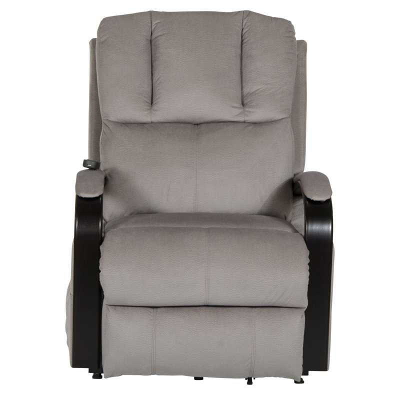 Fauteuil de massage inclinable et chauffant, Mélange de polyester gris