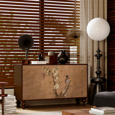 Armoire à six tiroirs en bois massif