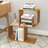 Bamboo Geometric Bookshelf 2-Tier S-Shaped Bookcase w/ Anti-tipping Device