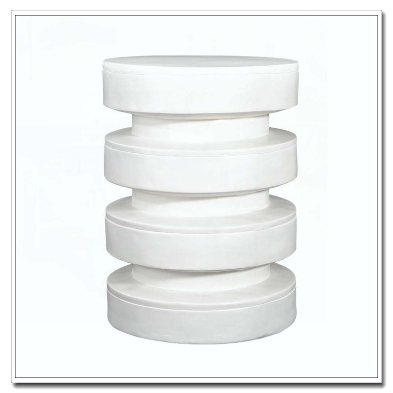 Table de bout ronde Patti, Blanc
