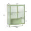 Armoire murale 24 po, 2 portes en verre avec 2 tablettes et porte-serviettes-1210180119