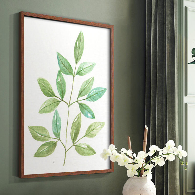 «Spring Greens III», reproduction encadrée - bois massif, H 10 po x l 8 po, Brun