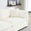 5 canapé modulaire avec repose-pieds réversible, blanc en forme de U pour le salon, 2 repose-pieds à revêtement haut, tissu d'ameublement en chenille