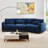 Redenius 123" Curved Corduroy Sectional Sofa Seater for 4-1565147927