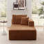 Chaise longue 68 po en flanelle rembourrée modulaire à un bras avec 2 coussins, méridienne «Boneless» de style nuage dans une boîte pour le salon-1263220039-1267511389
