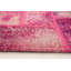 Tapis décoratif en laine de conception unique noué à la main des années 1980 6 pi 4 po x 9 pi 8 po de couleur rose foncé