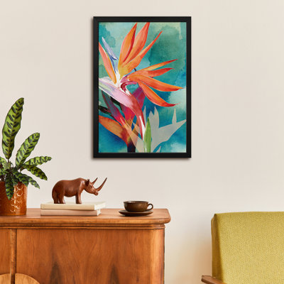 «Vivid Birds of Paradise II», affiche encadrée par Jennifer Paxton Parker