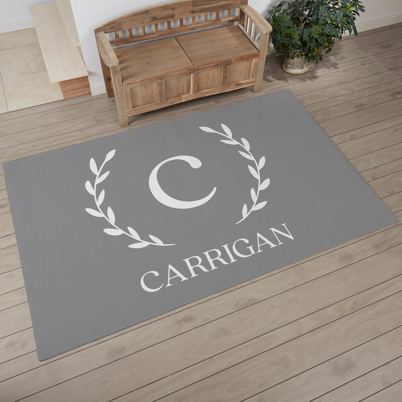 Tapis personnalisé Laurel Initiale 60 po x 96 po, Oui