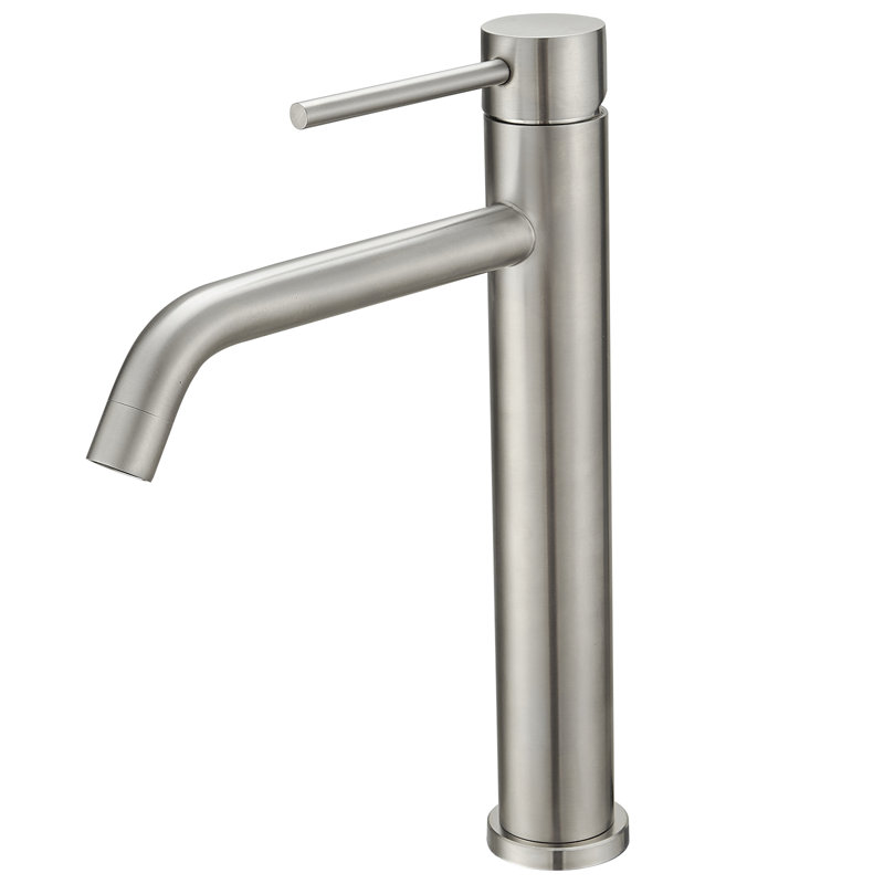 Robinet de lavabo vasque avec ensemble de drain, Nickel brossé