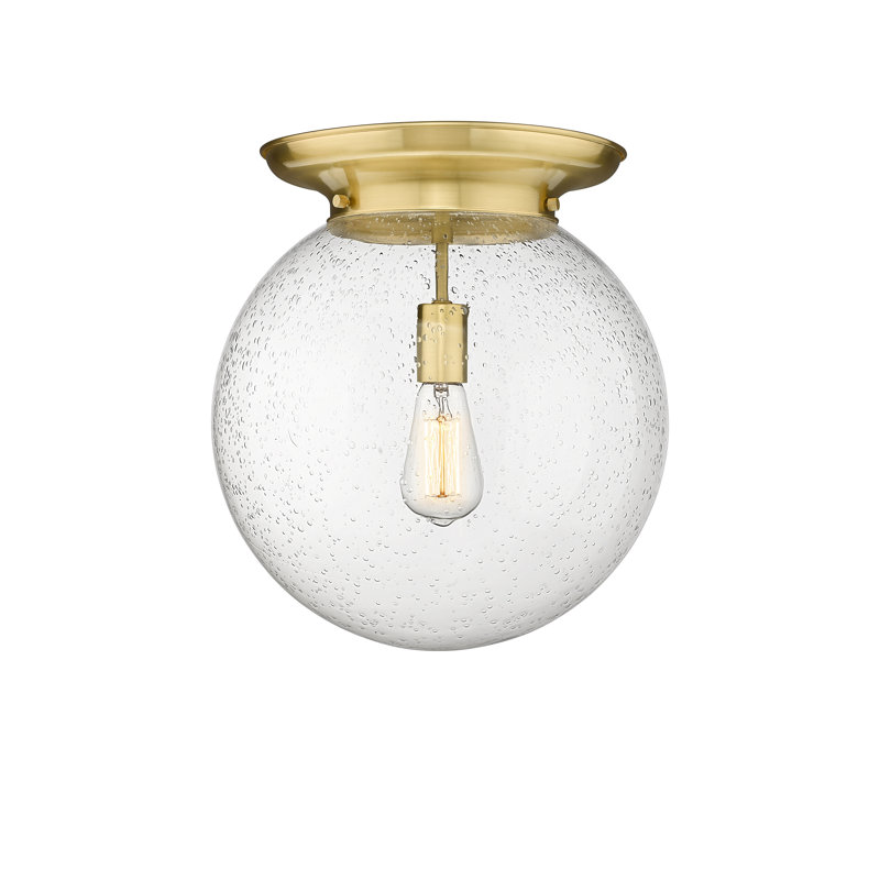Plafonnier encastré 16 lumières 1 lumière Alfonsa, H 15,25 po x l 14 po x P 14 po, Bullé, Or satiné