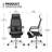 Portable Modern Computer Desk Host Rack And Adjustable High Back Task Seat With Lumbar Support