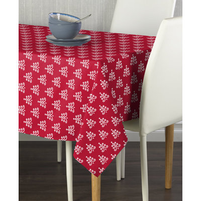 Enders Christmas Trees on Milliken Tablecloth