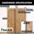 Brushed Nickel Classic Design Single Track Bypass Two Door Hardware Kit( Door Not Included)-43302377