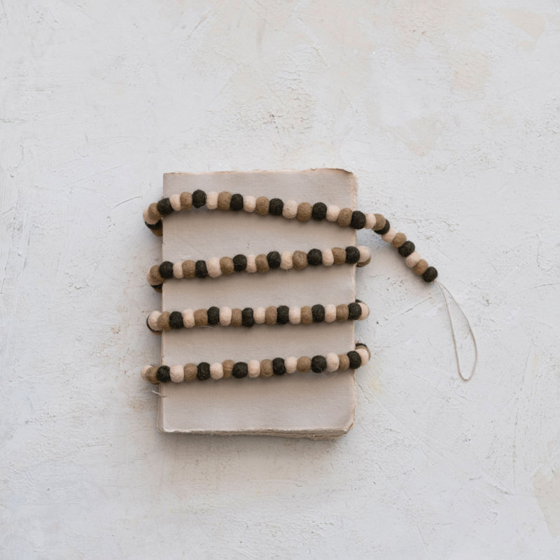 Handmade Wool Felt Ball Garland
