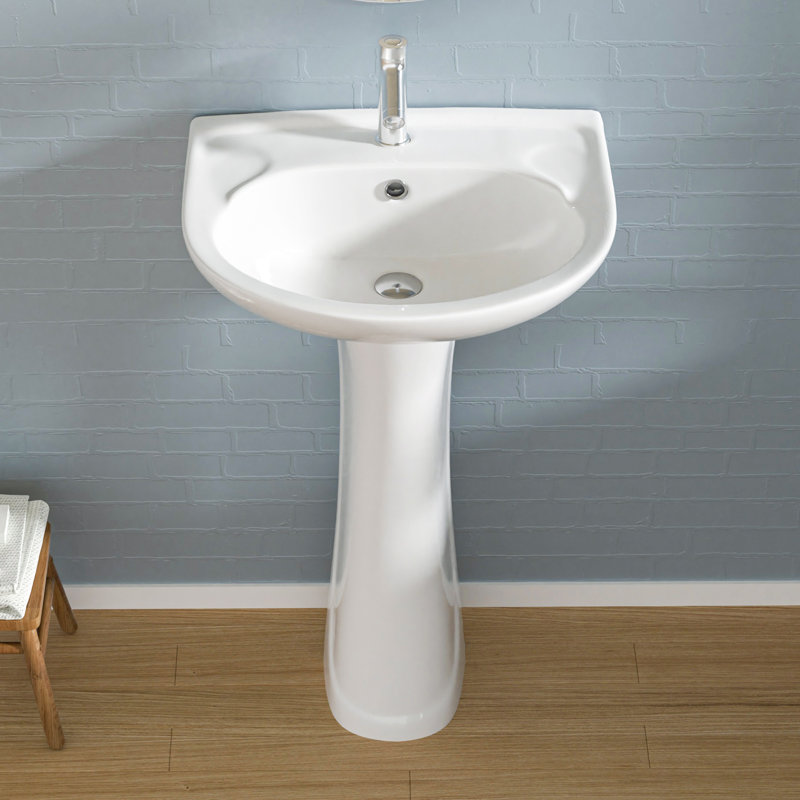 Lavabo de salle de bain piédestal 27 po TOBILI