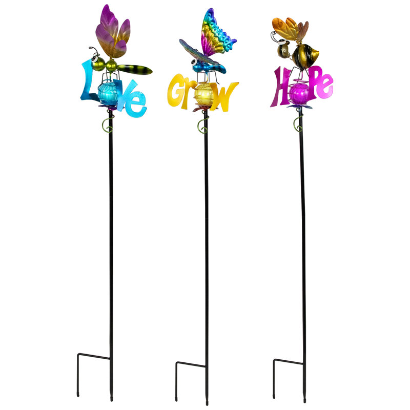 Piquet de jardin Grow Love and Hope