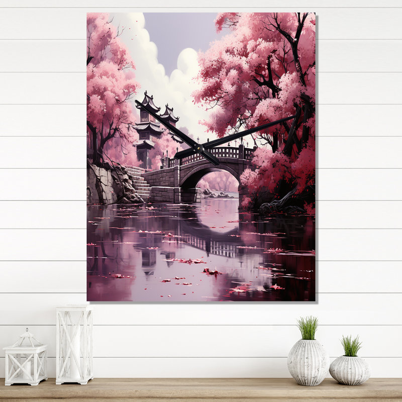 Pont japonais Cherry Blossom - Art japonais, Très grand