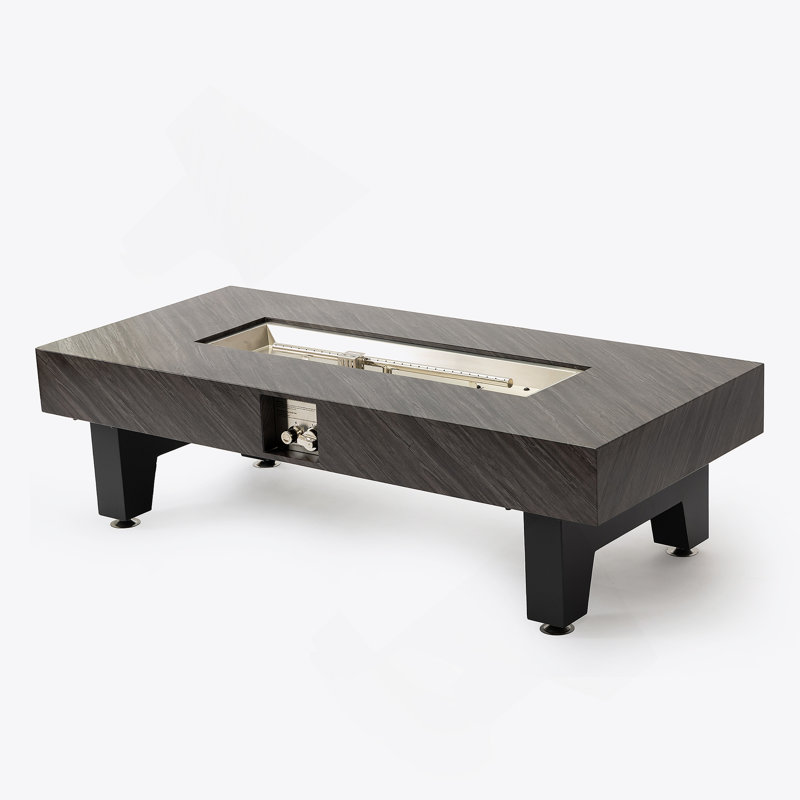 54_Inch Iron  Fire Pit Table(Stone)