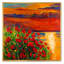 Coquelicots rouges par l'océan pendant le coucher du soleil - Peinture sur toile-59755943-59782970
