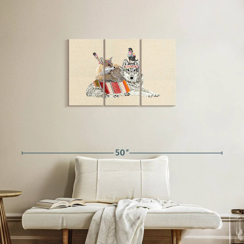 Boho loup, H 20 po x l 33 po