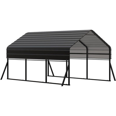 Metal Carport, Heavy Duty Car Ports Kit for Trucks, Boats, RV, Tractor, Reinforced Frame with Anchors