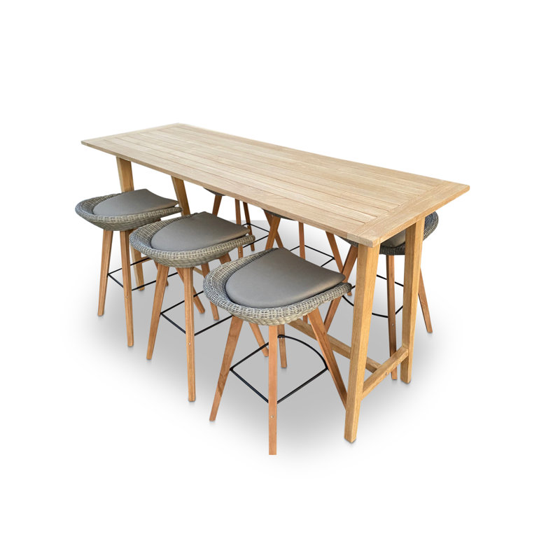 Essential Bar Set with Solid Wood Outer Material