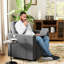 Canapé modulaire avec fonction de rangement, facilement convertible, 27 po, coussins rembourrés en mousse à mémoire de forme, lin gris, 1 siège, canapé modulaire convertible à structure à ressorts, rembourrage, bois massif et
