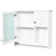 Armoire de salle de bain avec miroir - 2 tablettes murales peu encombrantes pour articles de toilette et accessoires