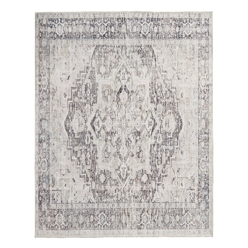 Dashaya Chenille Mashine Washable Vintage Indoor Arae Rug with Non-Slip Backing for Bedroom Living Room 