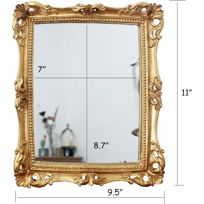 Rectangle Mirror, Antique Gold