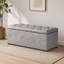 Pouf de rangement rectangulaire en lin, ensemble de 2 pièces