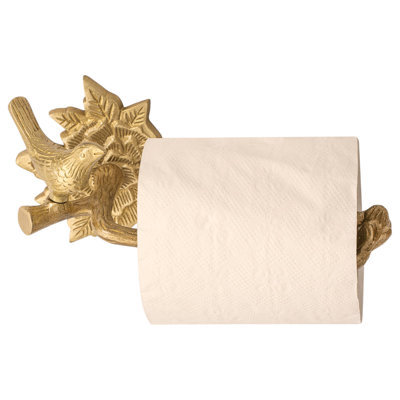STYLENT DECOR Solid Brass Bird Antique Toilet Paper Roll Holder Bathroom Accessories Retro Toilet Paper Hook Wall Mounted Vintage (Brass Antique)