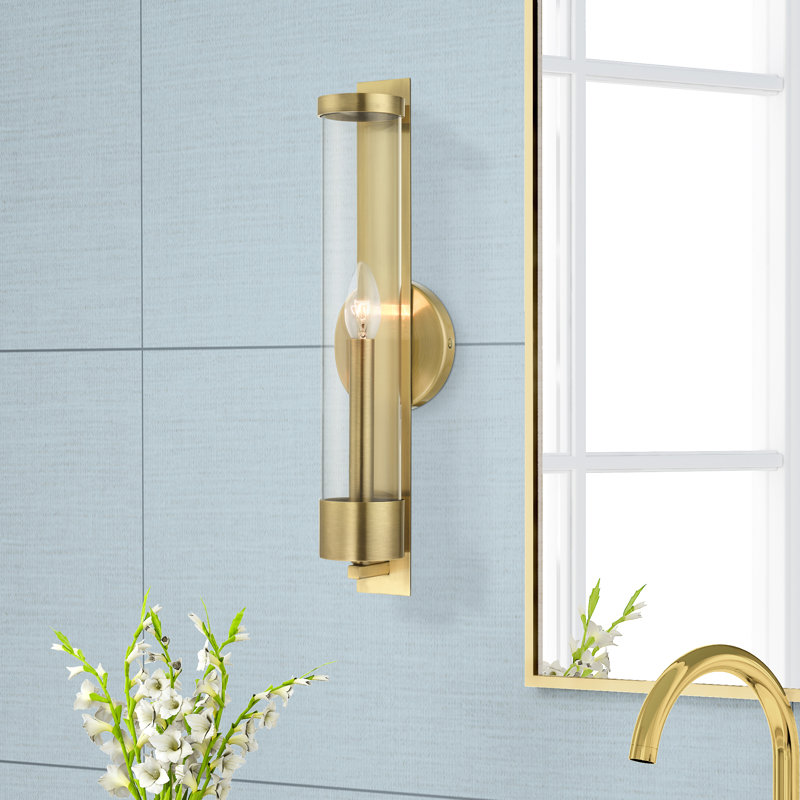 Dimmable Bath Sconce, Antique Brass