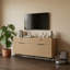 Meuble télé 69 po avec rangement, console multimédia moderne avec 2 tiroirs et 4 portes pour le salon-329548144