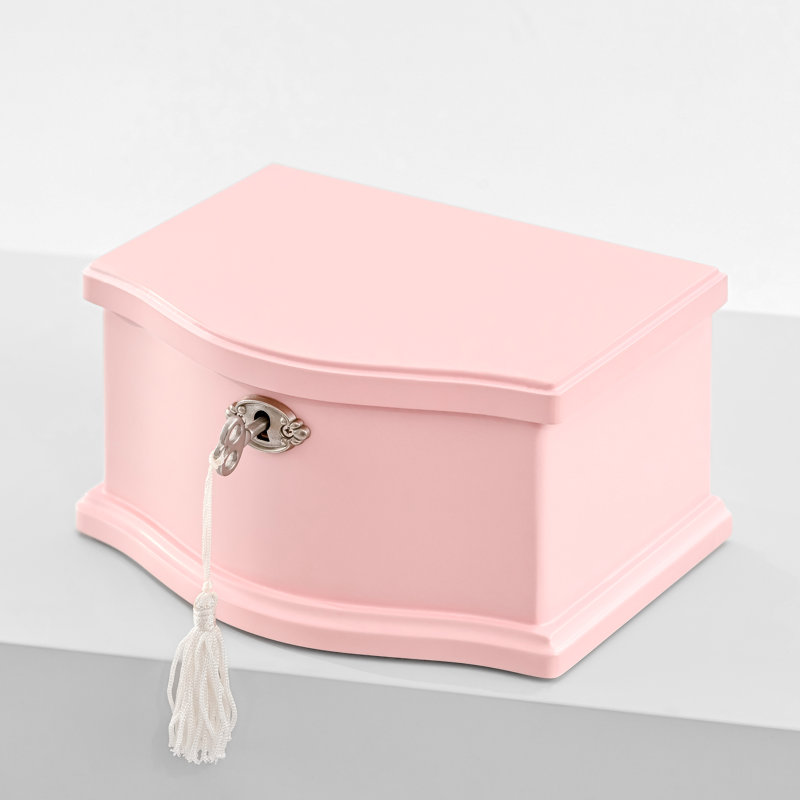 Boîte à bijoux musicale ballerine, 0,3 pi x 0,61 pi x 0,46 pi, Rose