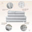 Draps 100% coton Whisper Organic - taille double - draps certifiés Gots avec poche profonde et tissage en satin de coton respirant et confortable qui devient plus doux à chaque lavage - ensemble de luxe 3 pièces (pleine côte)-117278035-117278037