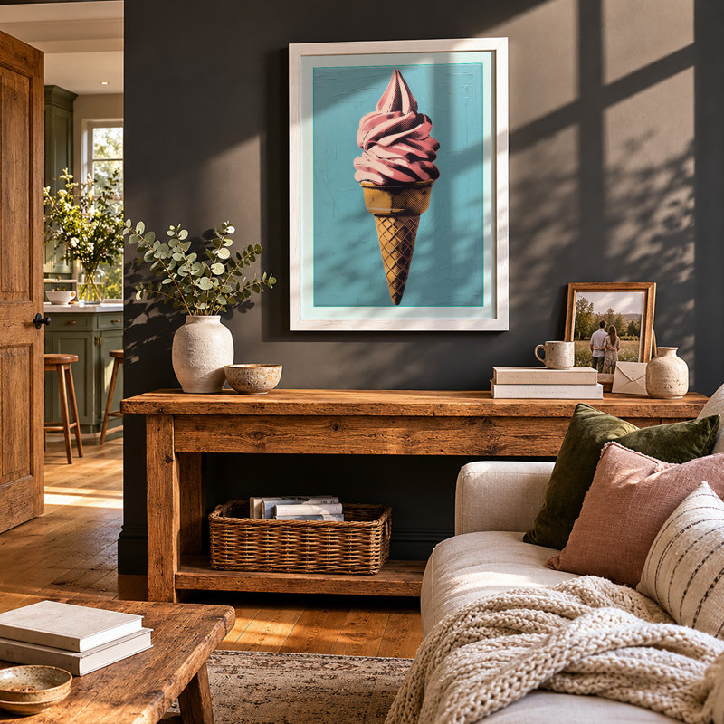 Soft-Serve Dream Modern - Framed Print, A1 - 84.1 x 59.4 cm, White