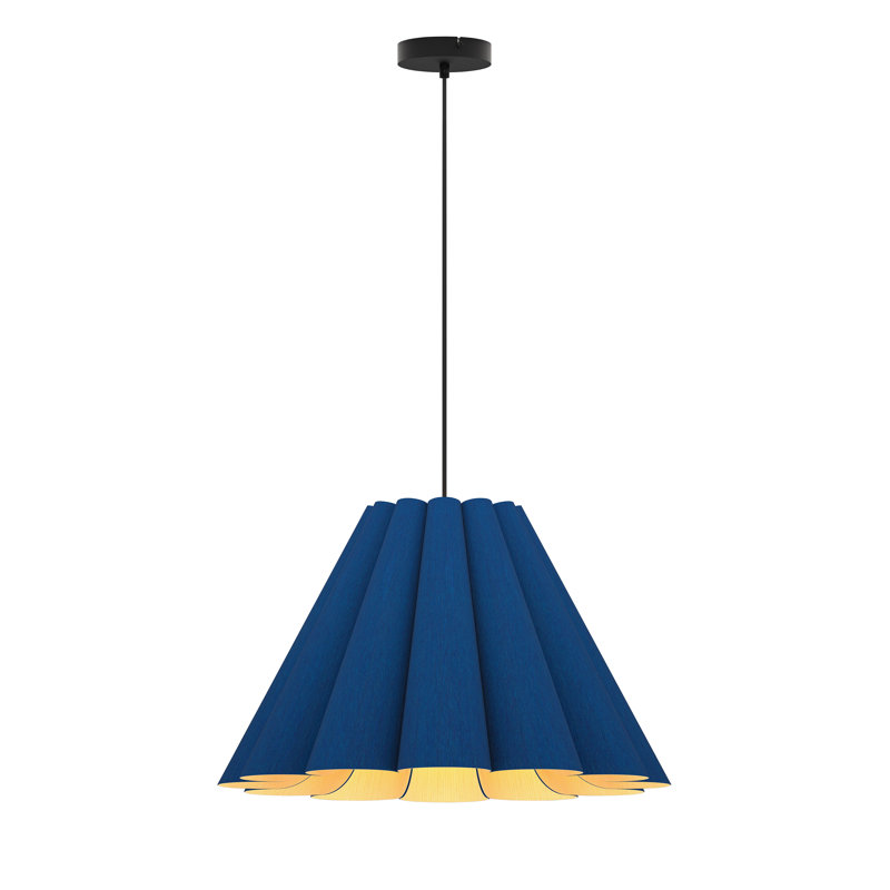 Luminaire suspendu moyen Lora 56, Bleu, H 14,3 po x l 22,8 po x P 22,8 po