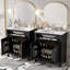 Ensemble de meuble-lavabo moderne avec lavabos doubles, lavabos doubles, tablette réglable, portes à fermeture en douceur et tiroir rabattable-2081626367