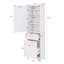 Armoire de rangement autoportante avec deux tiroirs de différentes tailles et tablette peinte-1262907598