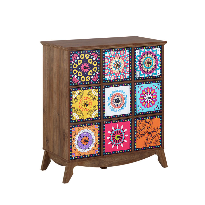 Jeri Wood 3 - Drawer Apothecary Rectangle Accent Chest