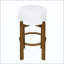 Ensemble de 4 tabourets de bar d'intérieur rembourrés en bois, coussin, ensemble de 4 sièges durables et élégants-54259124