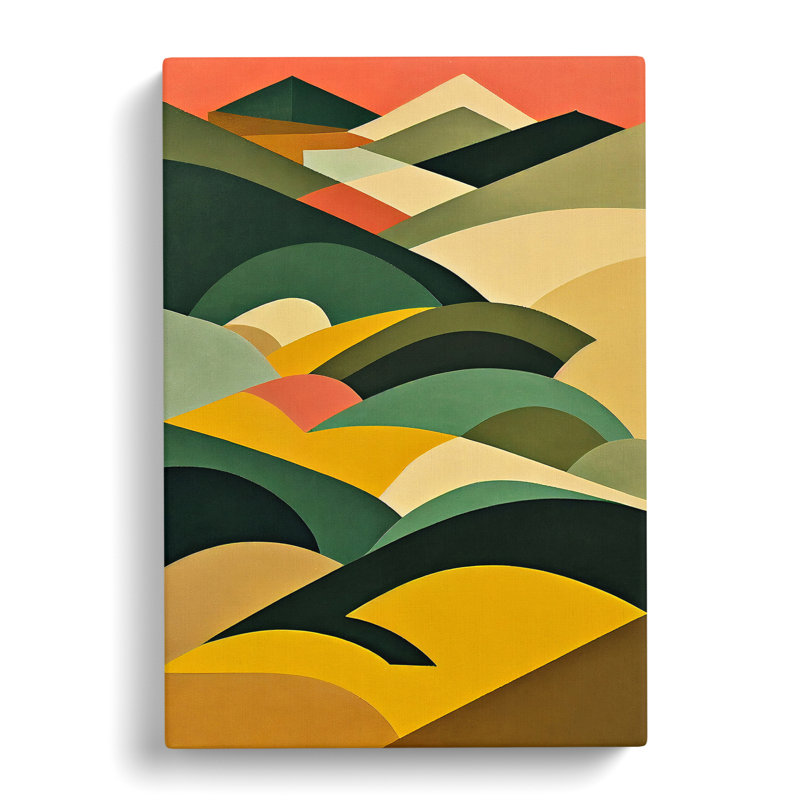 Abstract Mountain Landscapes No.2 - Wrapped Canvas, 76cm H x 50cm W x 3cm D