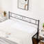 Lit plateforme en métal de 14 po avec tête de lit et pied de lit Kempst, base de matelas robuste avec support en lattes d'acier, aucun sommier requis, rangement sous le lit-994657578-1032540753