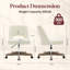Chaise de bureau pivotante à hauteur ajustable avec roulettes - siège à dossier moyen en tissu, base en bois-636288515-636288519
