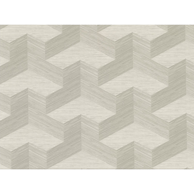 Pierce Geometric Texture Wallpaper, Light Gray
