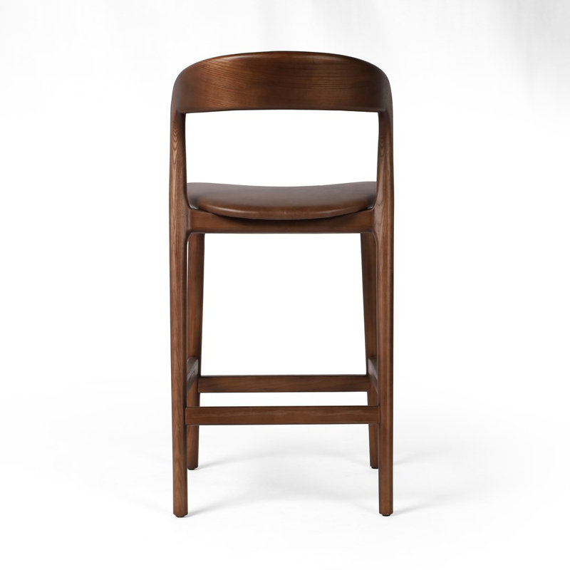 Amare Stool, Sonoma Coco Genuine Leather/Umber Ash, Counter Stool (26.5" Seat Height)